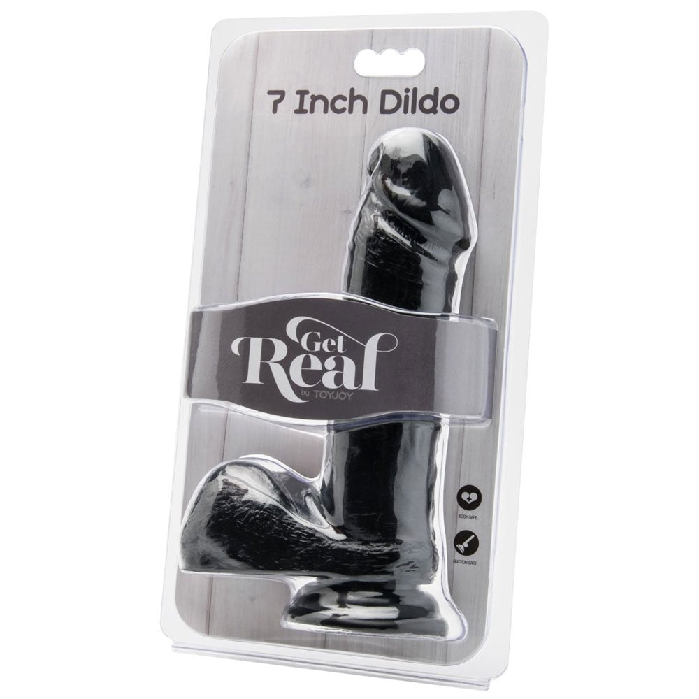 ToyJoy Get Real Dildo 7' with Balls Black