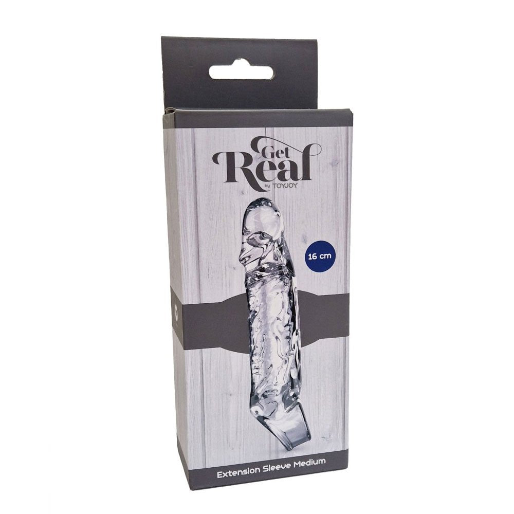 ToyJoy Get Real Extension Sleeve Medium Transparent