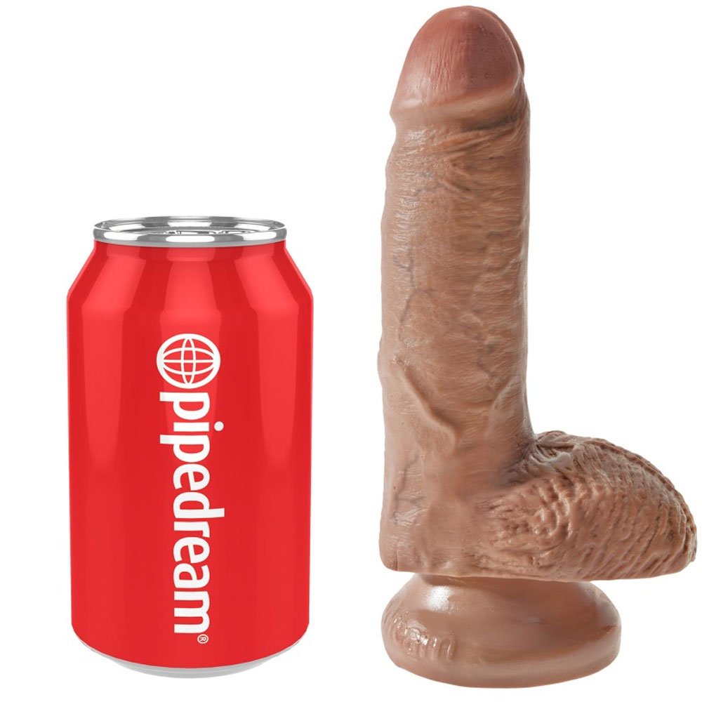 Pipedream King Cock - 7" Cock with Balls Caramel