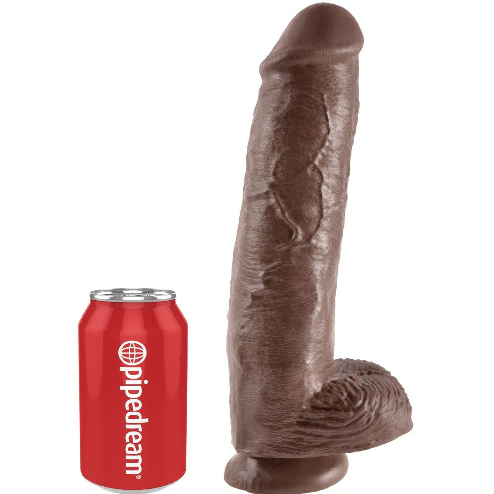 Pipedream King Cock - 11' Cock with Balls Brown