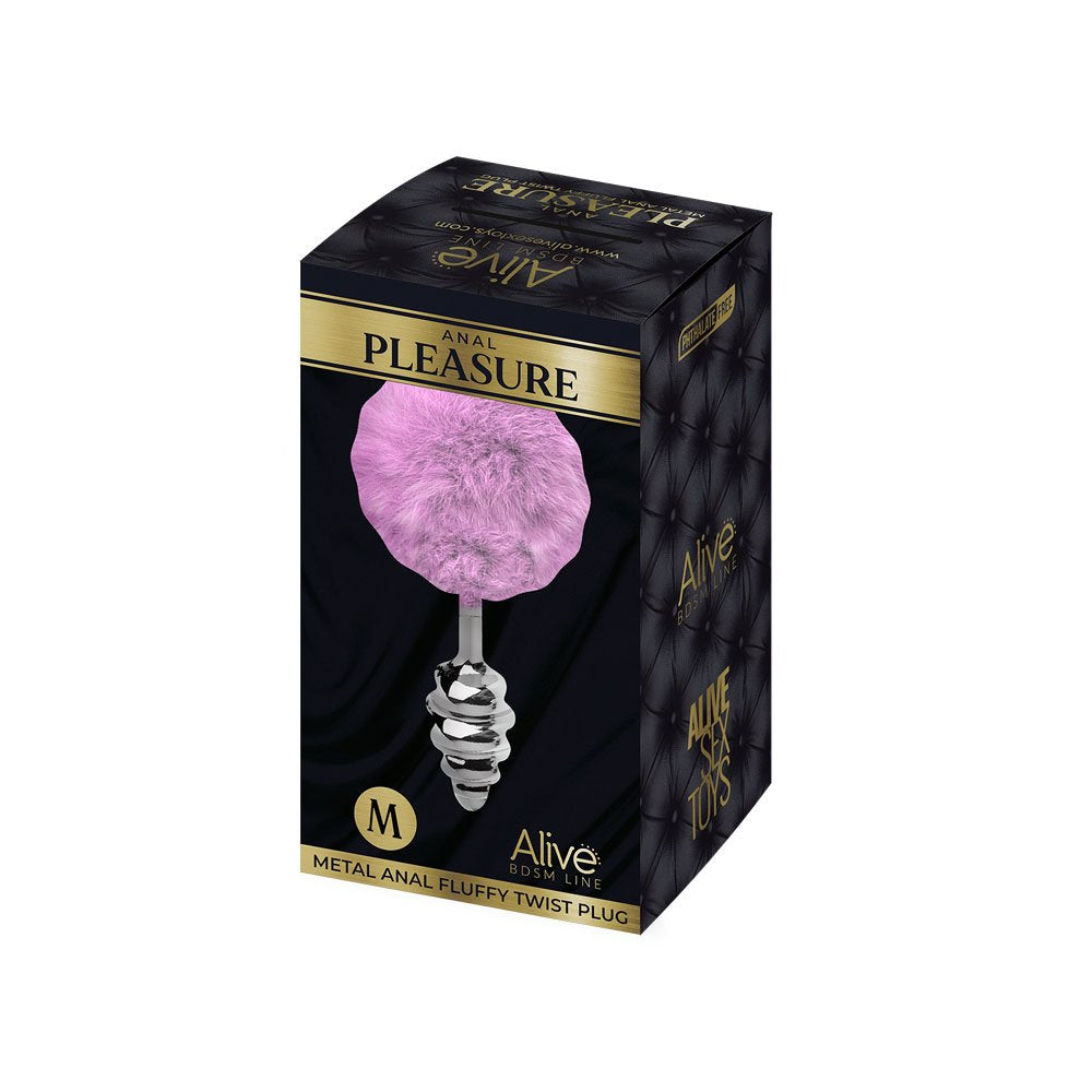Metal Anal Fluffy Twist Plug M