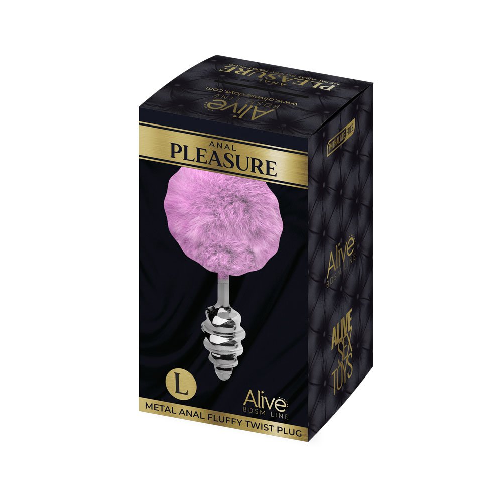 Metal Anal Fluffy Twist Plug L