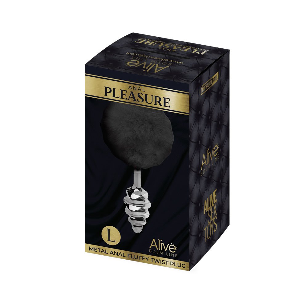 Metal Anal Fluffy Twist Plug L