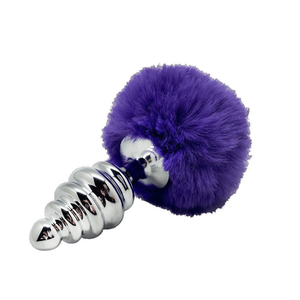 Metal Anal Fluffy Twist Plug L