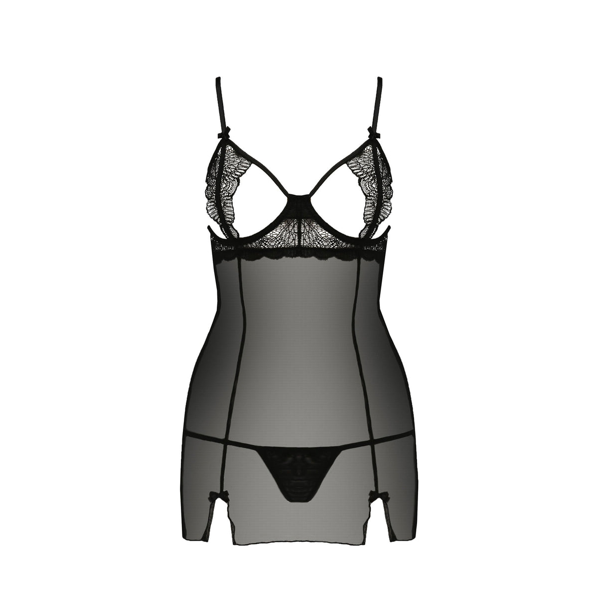 Babydoll QUENTRIS Nero - Taglia XXL/3XL