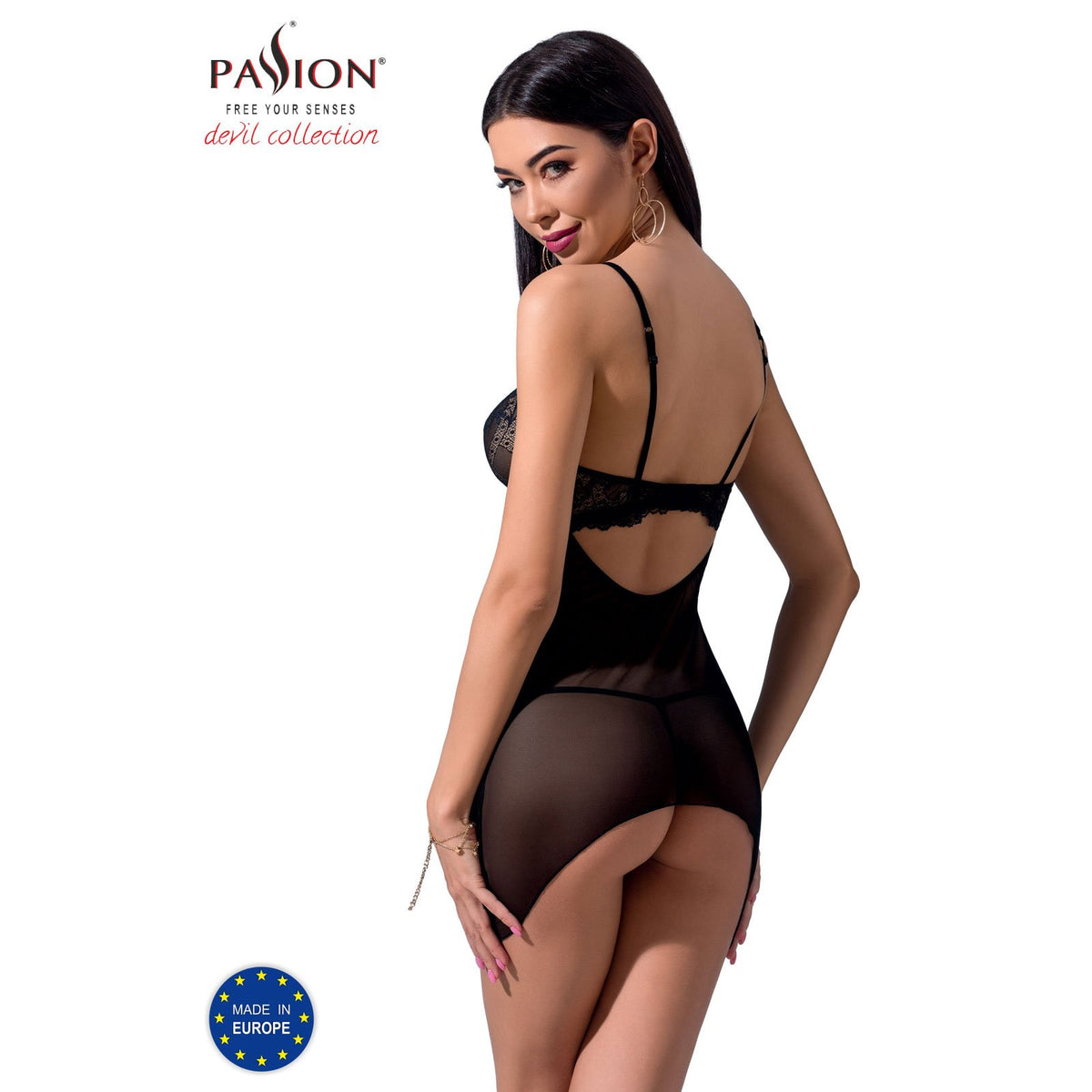 Babydoll VERONIQUE Nero - Taglia L/XL