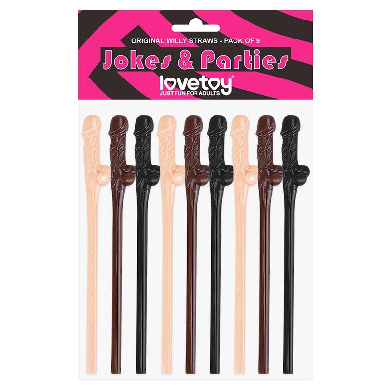 Confezione da 9 cannucce LOVETOY Willy