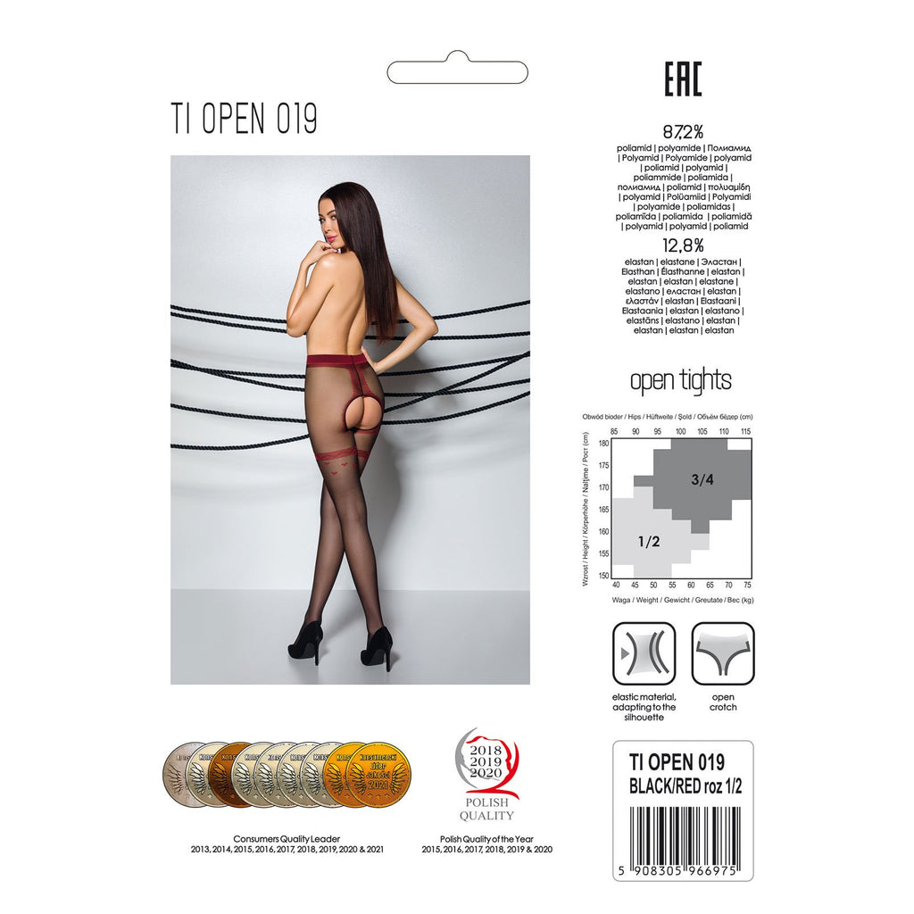 Collant 20 Denari TIOPEN 019 Rosso Scuro - Taglia 3/4