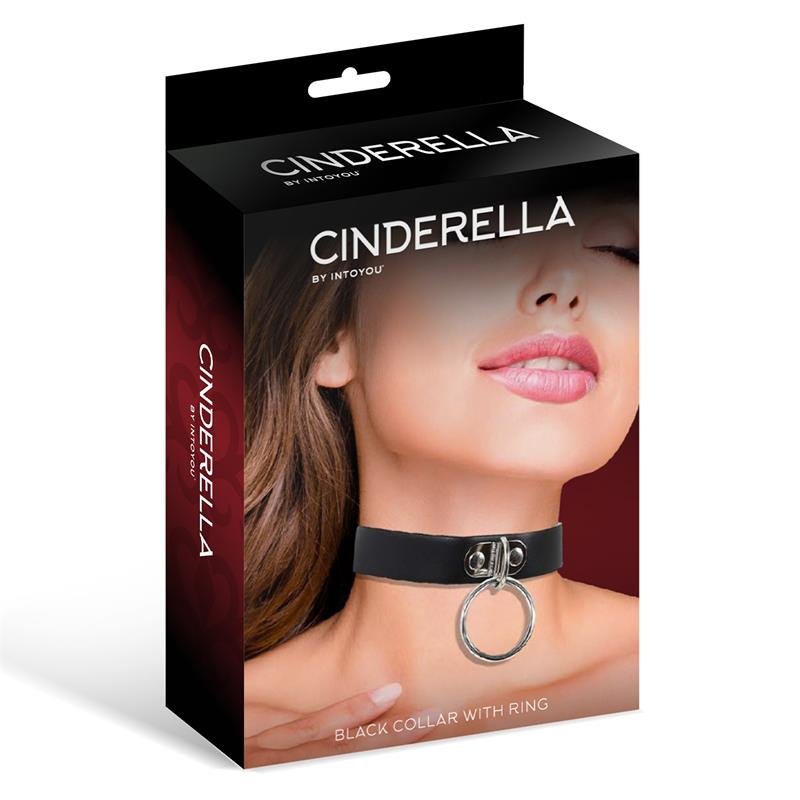 Collare CINDERELLA con anello in pelle vegana taglia unica