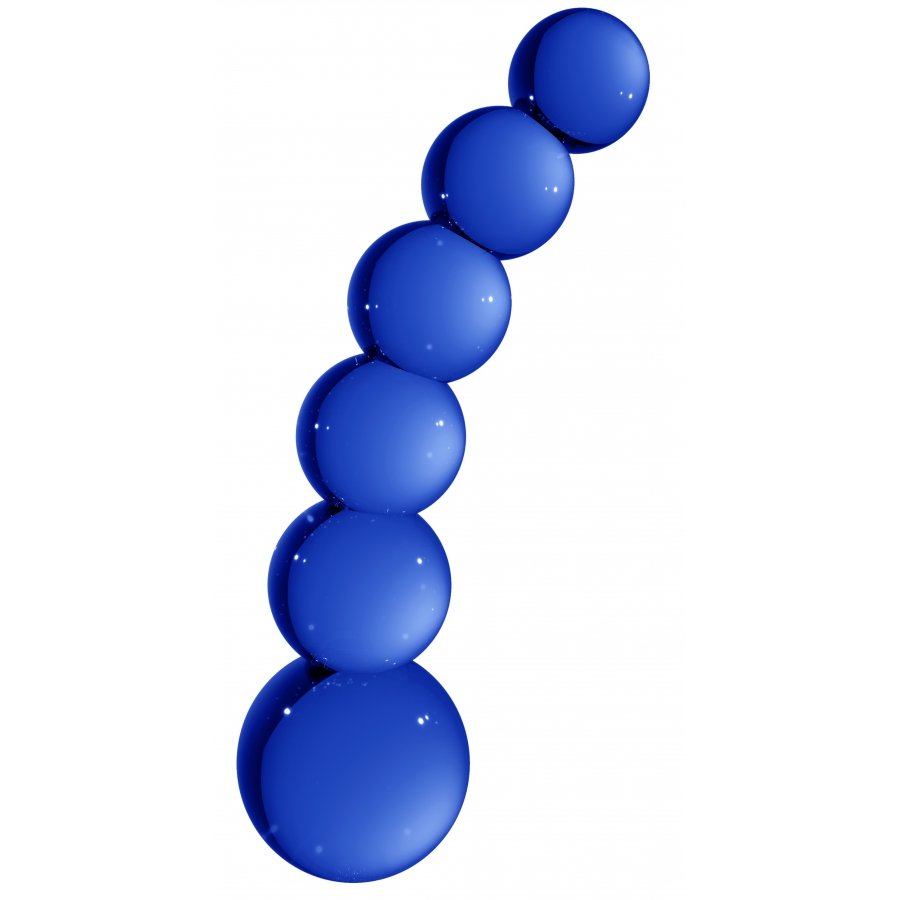 Dildo di vetro blu Planets 18 x 4,3 cm