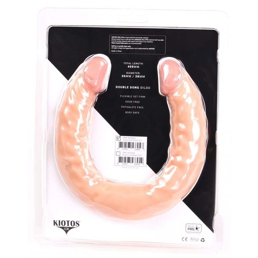 Dildo doppio Cox a U 40 x 3,8 cm