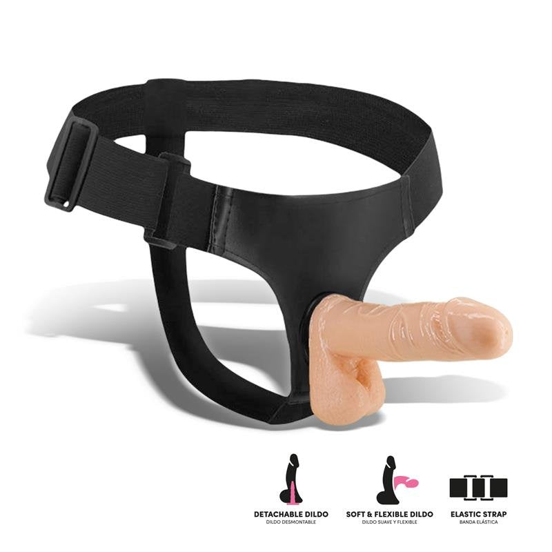 COLLEZIONE HARNESS LATETOBED Imbracatura con strap-on Flaxy con dildo staccabile e flessibile