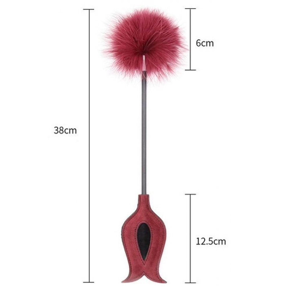 Frusta e spolverino viola Victoria 43 cm
