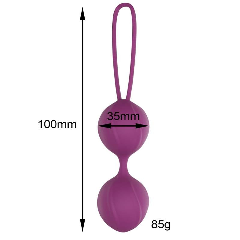 ENGILY ROSS Garbo Doppia Pallina di Kegel in Silicone Viola