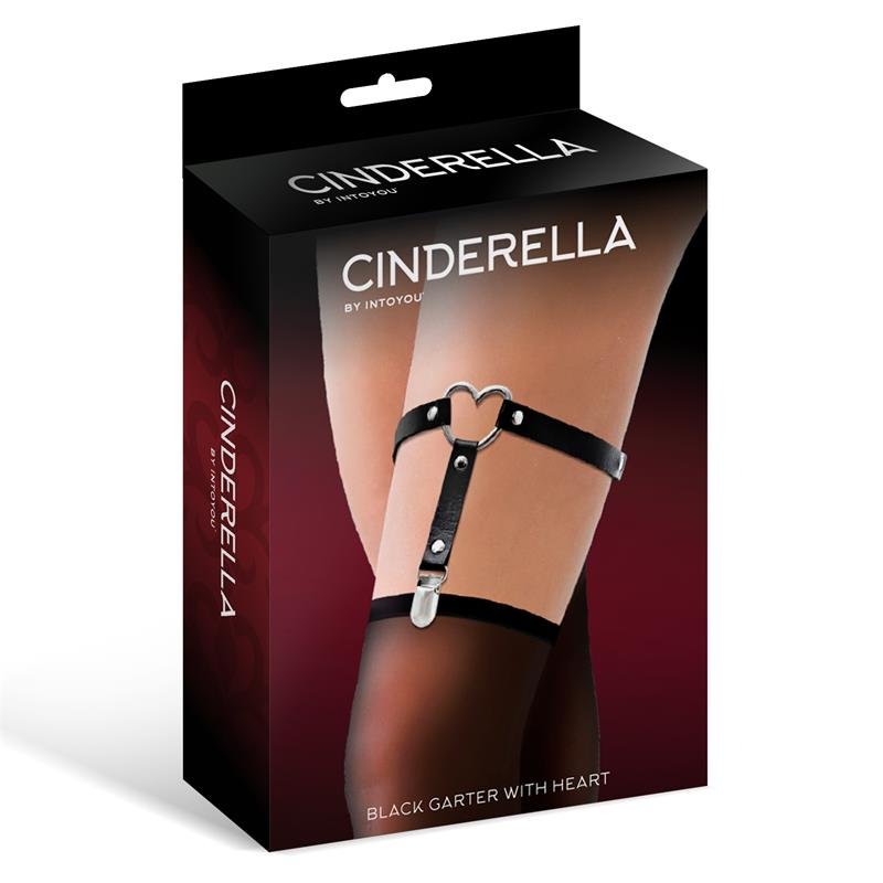 Giarrettiera CENERENTOLA con Cuore in Pelle Vegana Taglia Unica