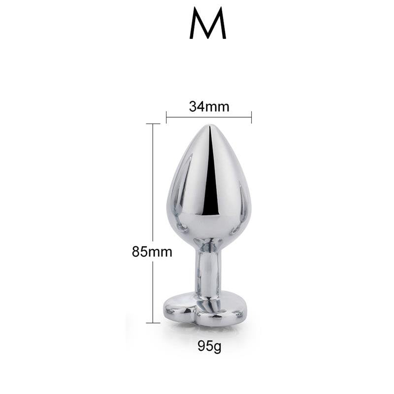 AFTERDARK Plug anale a forma di cuore bianco taglia M