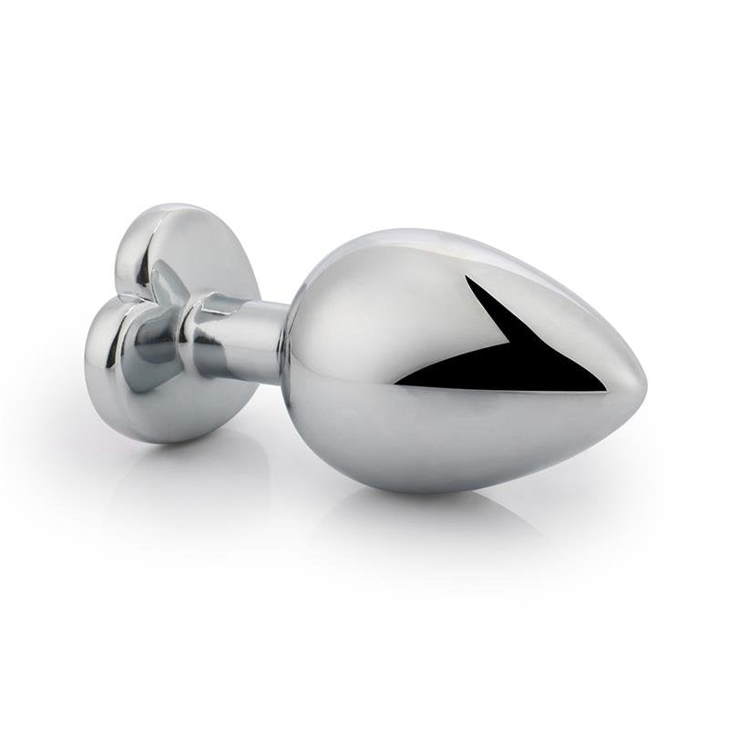 AFTERDARK Plug anale a forma di cuore bianco taglia S