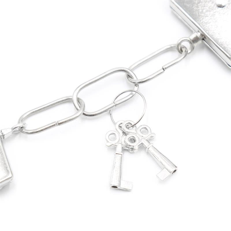 Manette in metallo pelose nere INTOYOU BDSM LINE