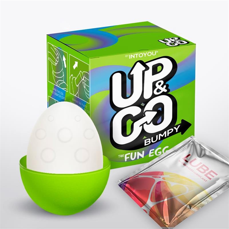 Masturbatore UP&GO Bumpy Egg Elastico Verde