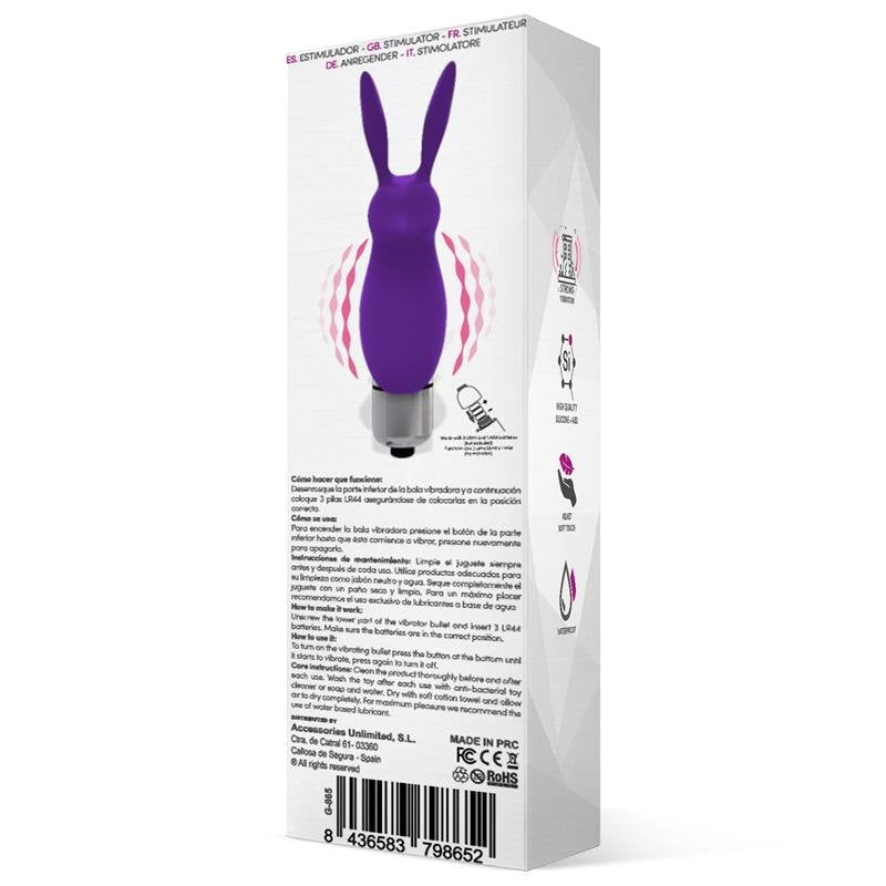 LATETOBED Hopye Rabbit Proiettile Vibrante in Silicone Viola