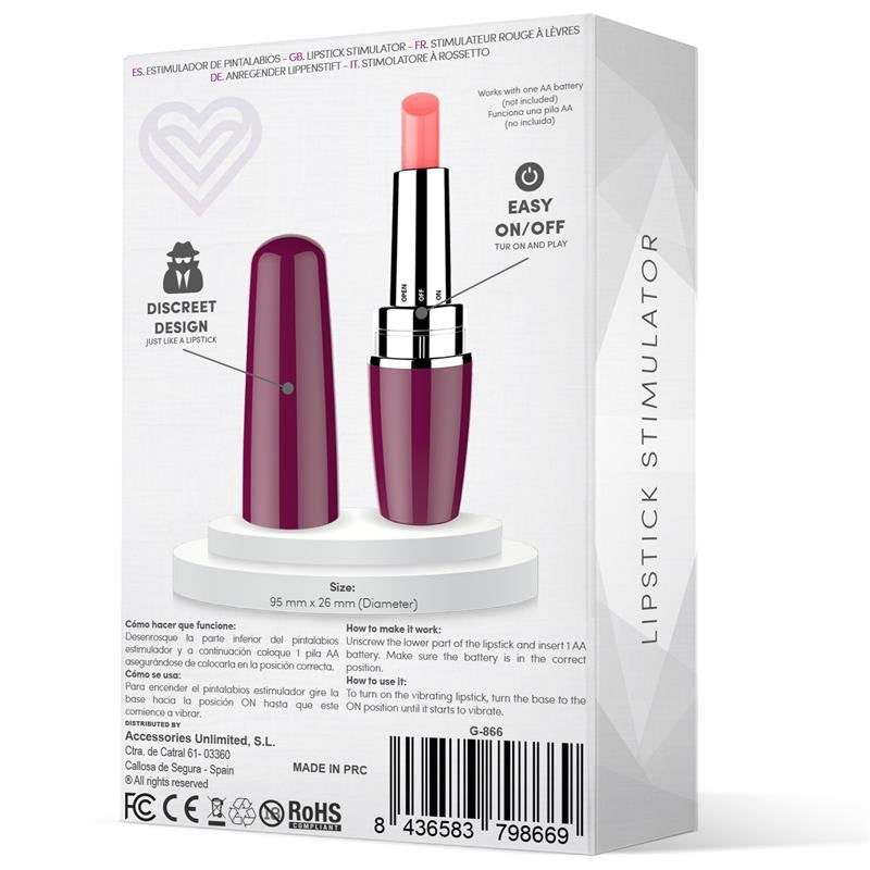 LATETOBED Viblips Rossetto Stimolatore Viola