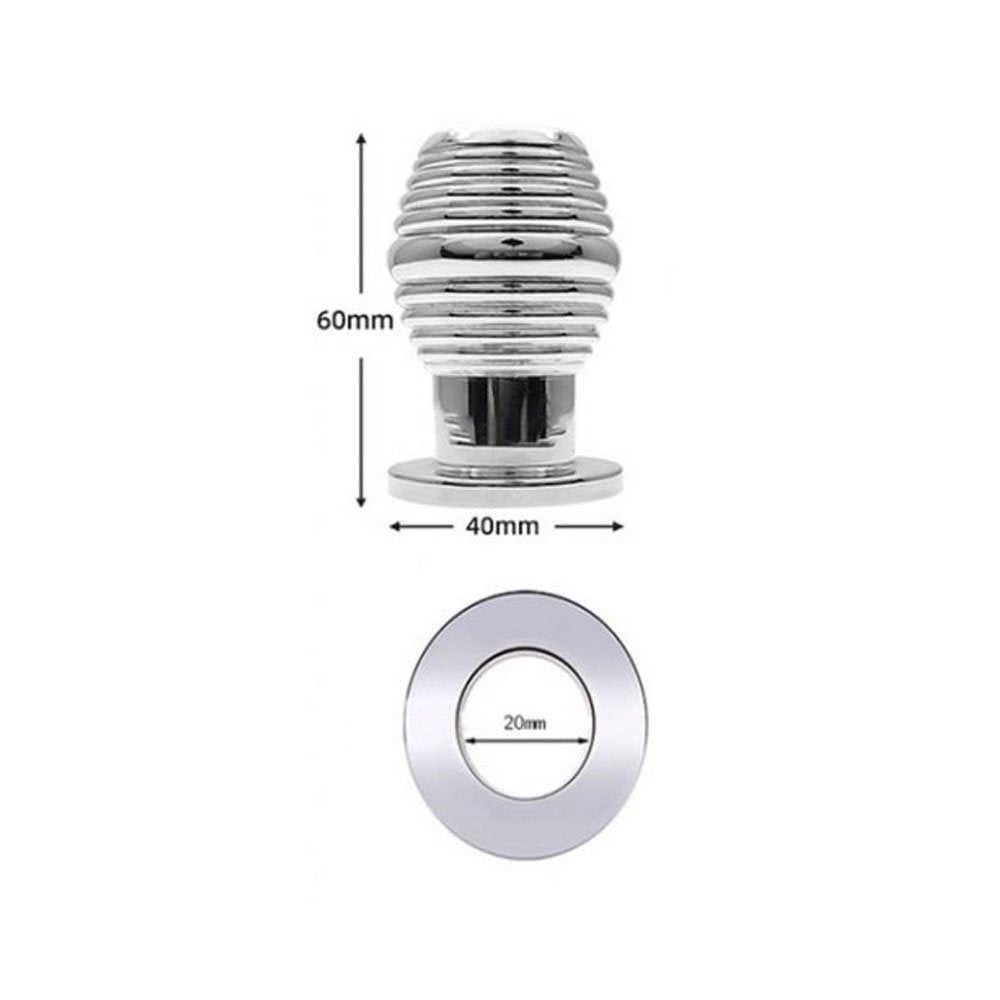 Thread Hollow S plug a tunnel in metallo 6 x 4 cm