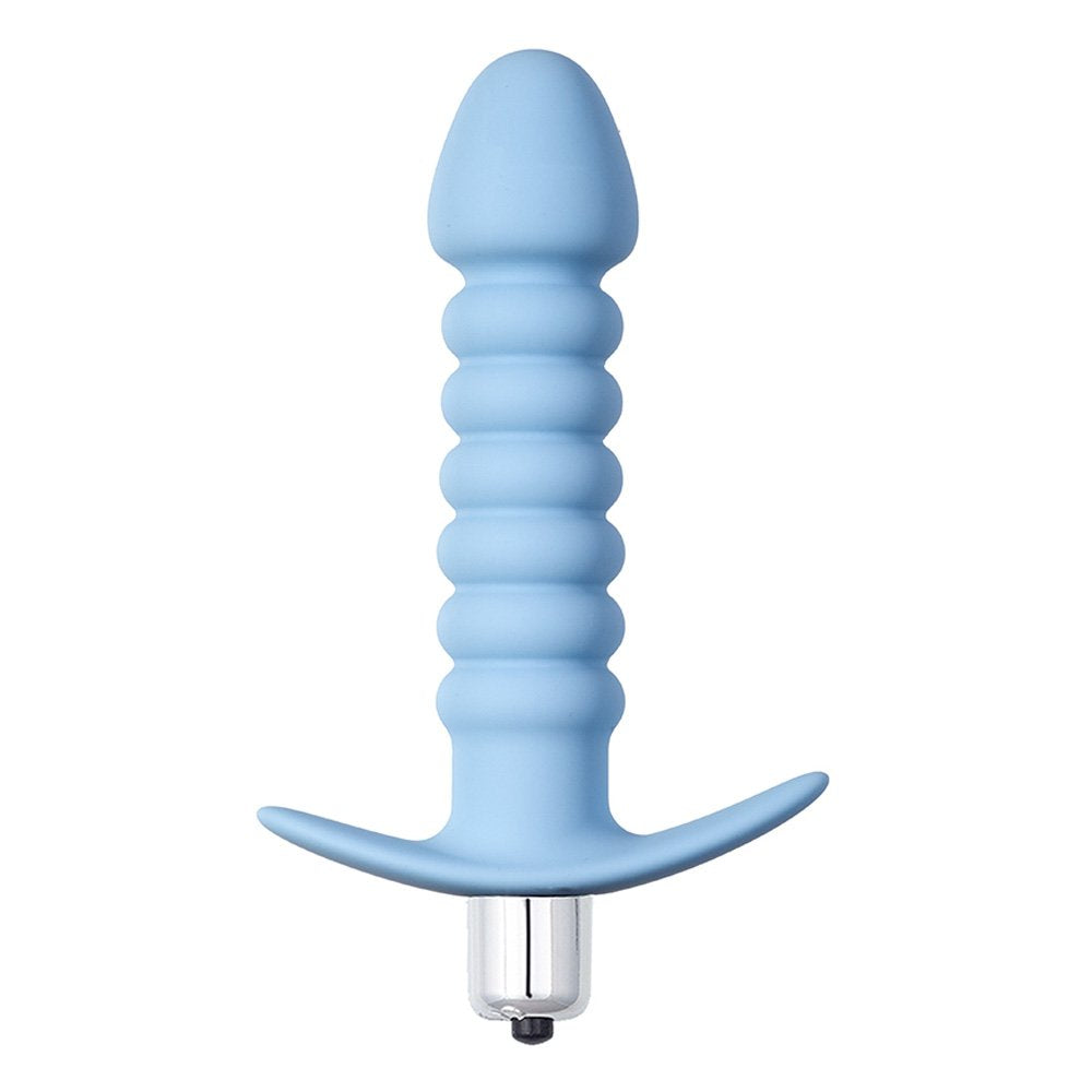 Plug anale con vibrazione Twisted Blue