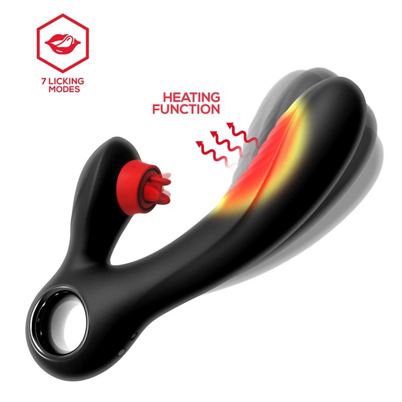 Vibratore INTOYOU Niza con riscaldamento e tripla lingua per il clitoride