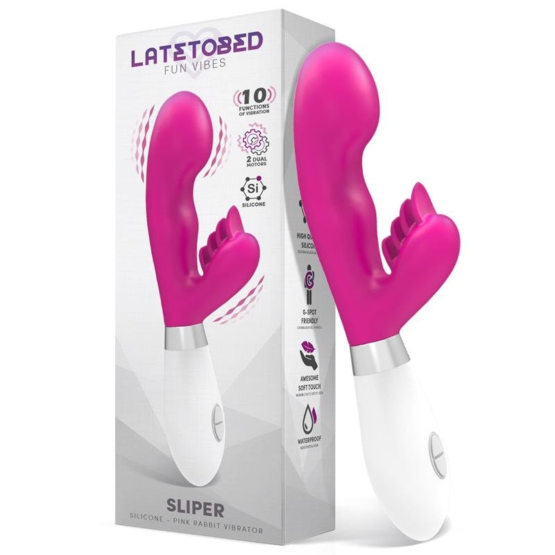 LATETOBED Sliper Rabbit Vibrator Silicone Rosa