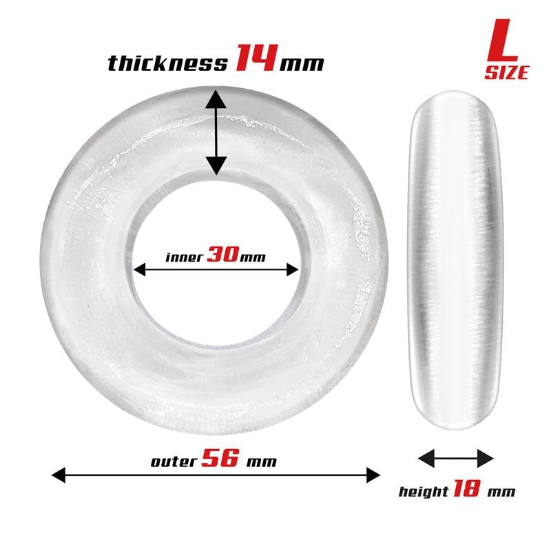 BEAST RINGS Set di 3 anelli per il pene flessibili trasparenti