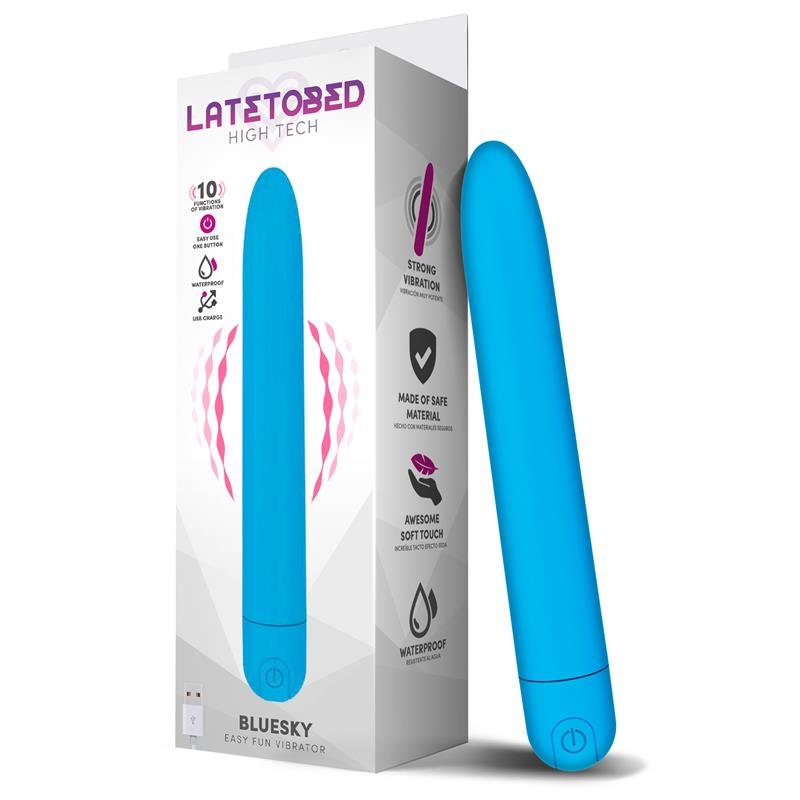 LATETOBED Bluesky Vibe 10 Funzioni 18,5 cm USB Mate Blu