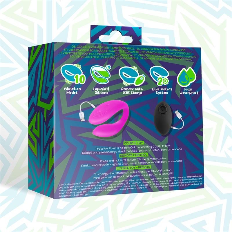 Vibratore per coppie INTOYOU Roomie in silicone liquido, telecomando unibody USB